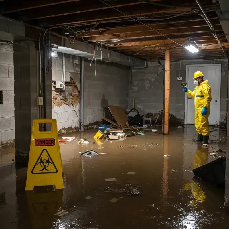 Flooded Basement Electrical Hazard in Mount Washington, KY Property